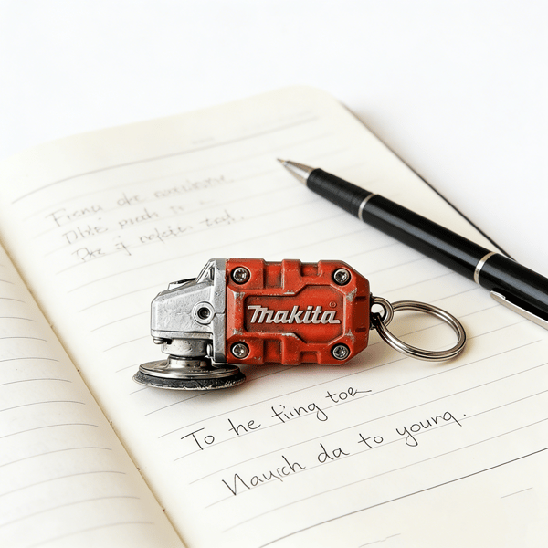 🛠️2-in-1 Makita-Inspired Mini Grinder Keychain: On-the-Go Smoothing Tool + Tool Enthusiast Collectible