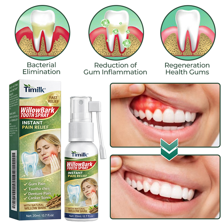 🦷Timilk® WillowBark Tooth Spray🛡️🌿 Multi-Repair for Dental problems🦷