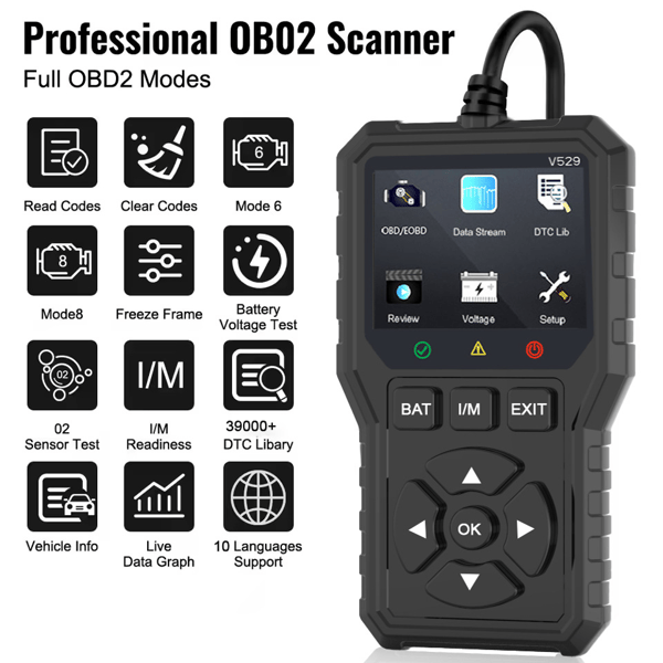 OBD2 Advanced Diagnostic Tool Professional Engine Code Reader