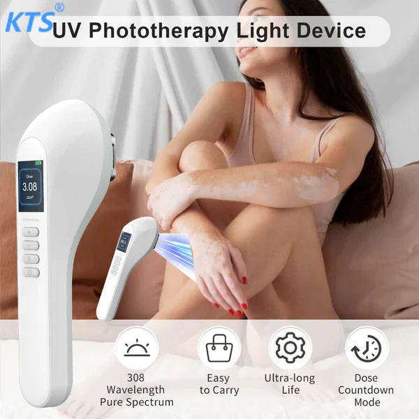 Handheld UVB Phototherapy Device for Vitiligo & Psoriasis - Portable 308nm Light Therapy Lamp by UVBtreatment⏳Limited-time 49% off⏰💥