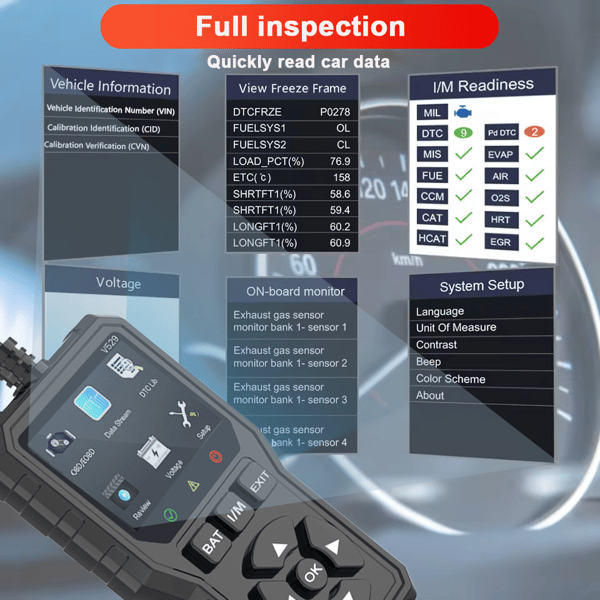OBD2 Advanced Diagnostic Tool Professional Engine Code Reader