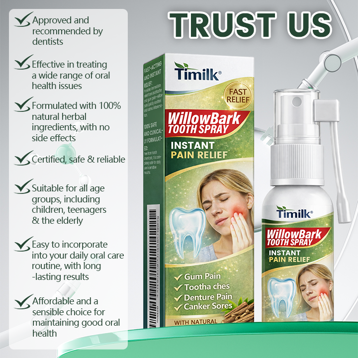 🦷Timilk® WillowBark Tooth Spray🛡️🌿 Multi-Repair for Dental problems🦷