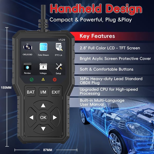 OBD2 Advanced Diagnostic Tool Professional Engine Code Reader
