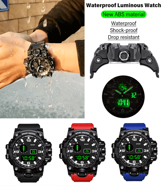 Multifunctional men's electronic watch